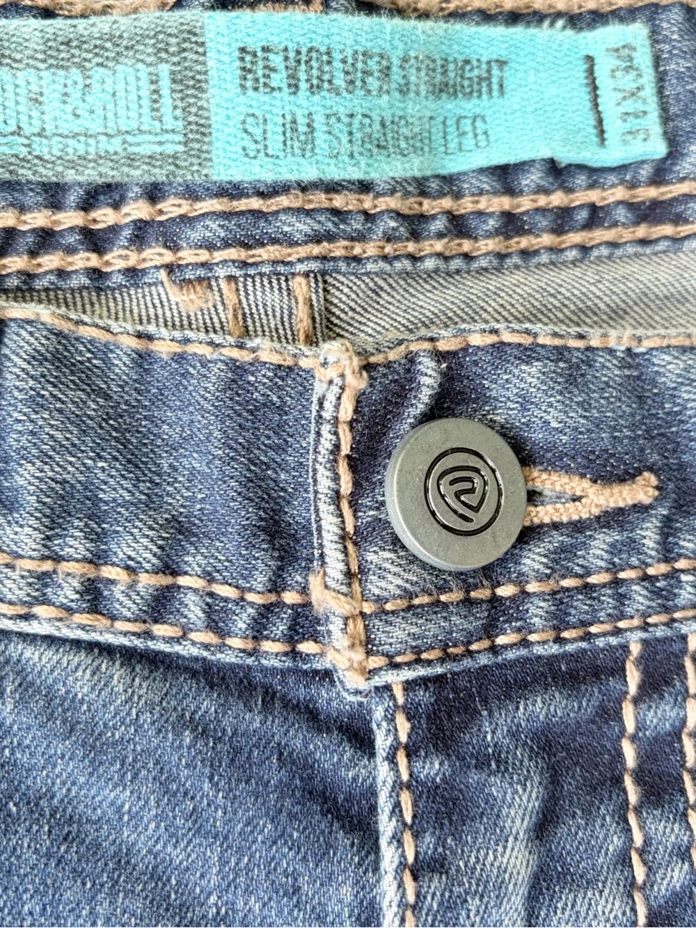 Like New Rock&Roll Denim Revolver Straight Slim Straight Leg Jeans